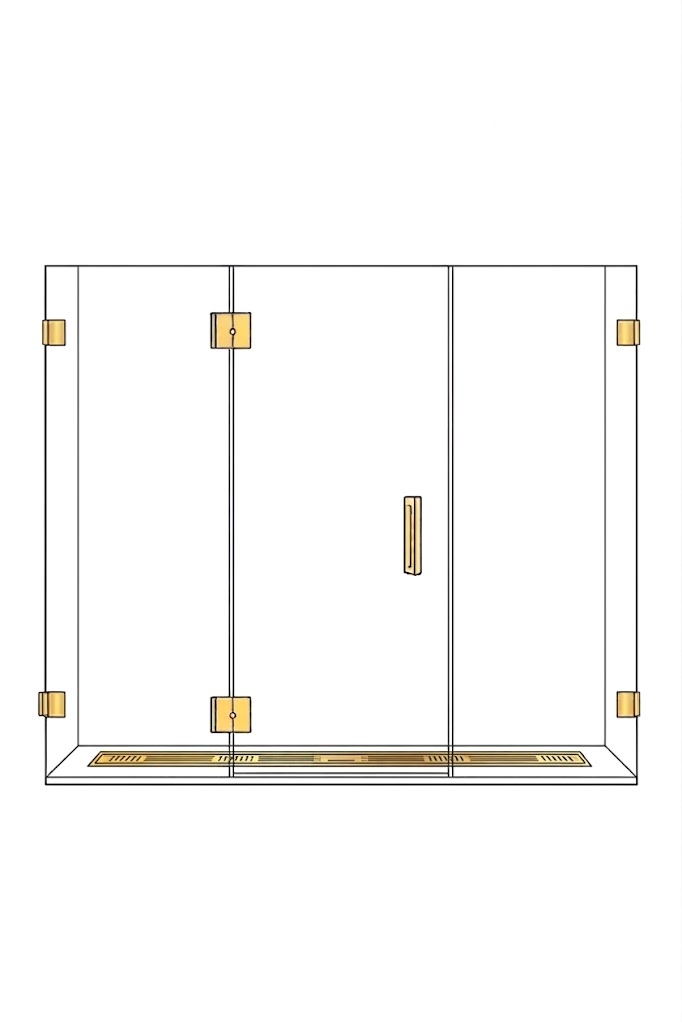 Frameless Shower Screen (3 Panels)
