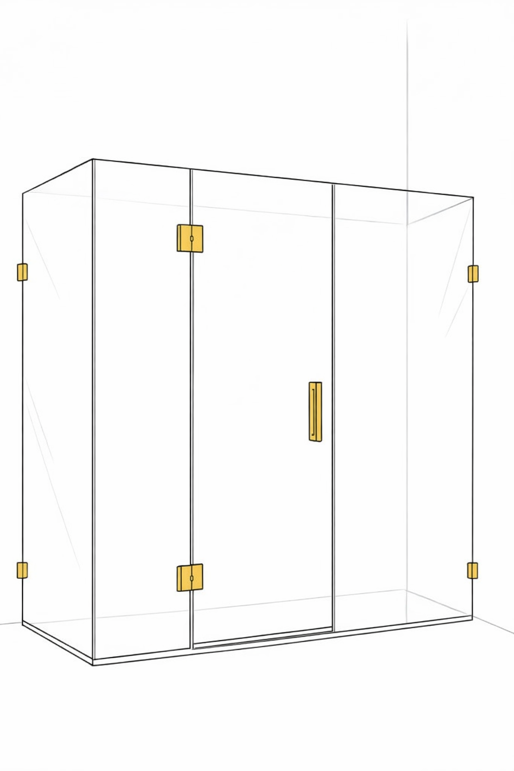 Corner Shower Screen (4 Panels)