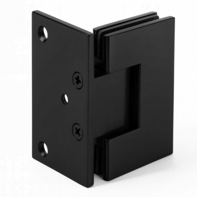 Stainless Steel L Hinge 90 degree — Matt Black