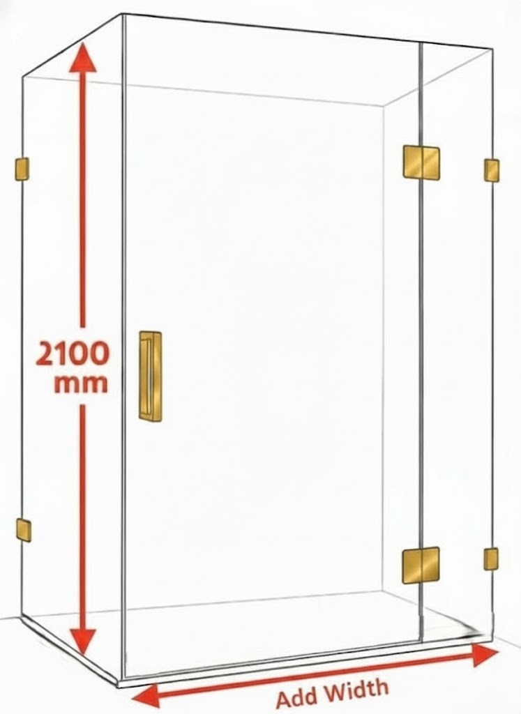 Sliding door width (Dimension-A) illustration