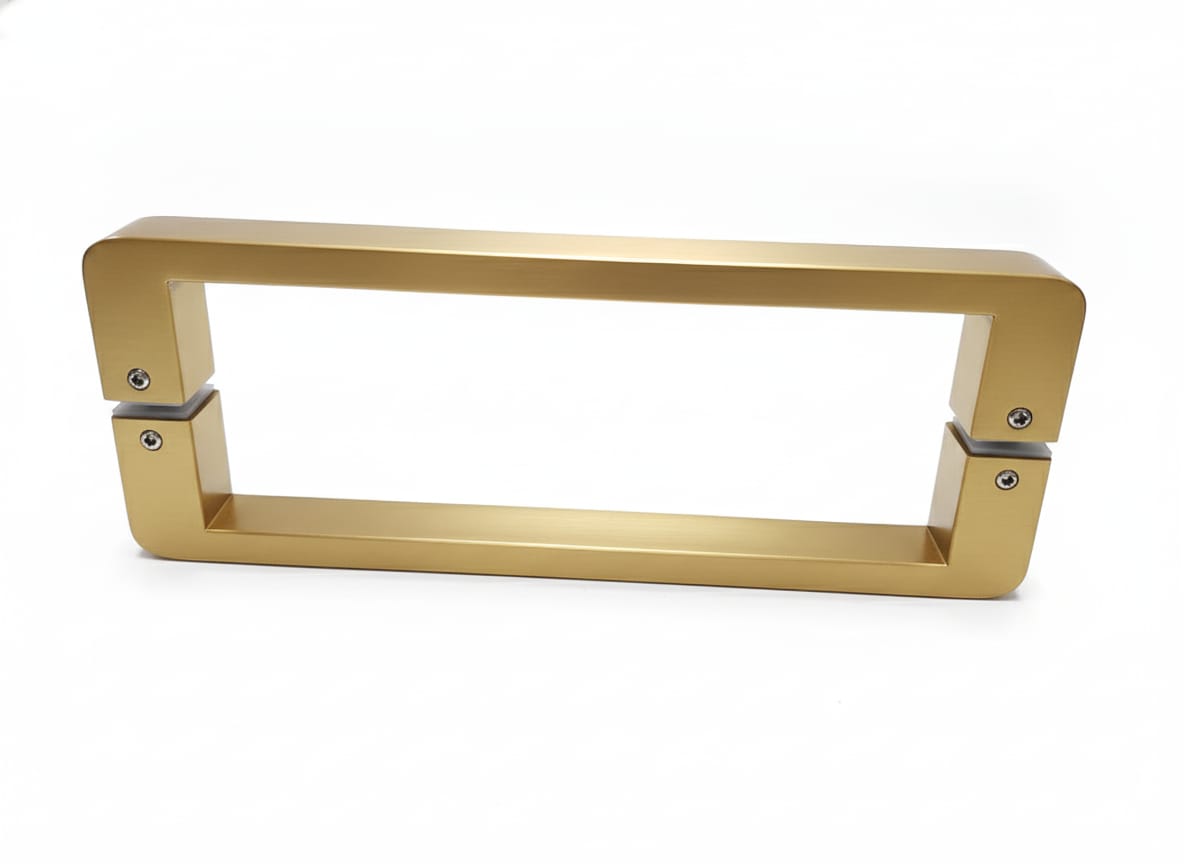 D-Type Pull Door Handle Stainless Steel 304 — Brushed Gold