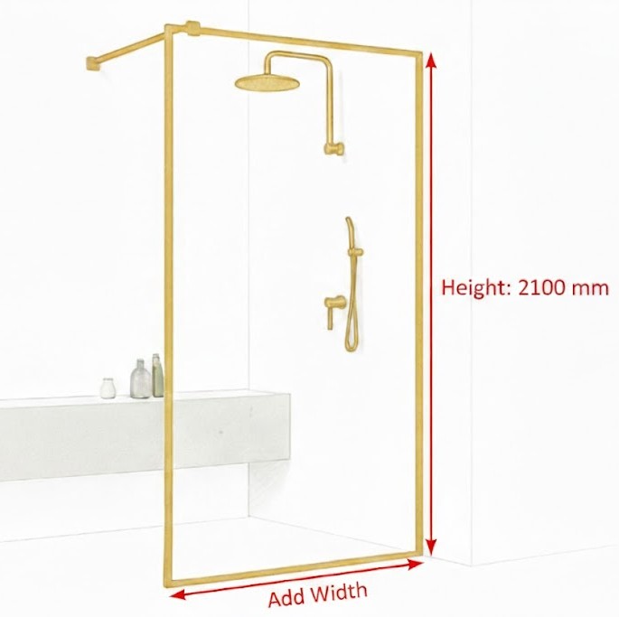 Sliding door width (Dimension-A) illustration