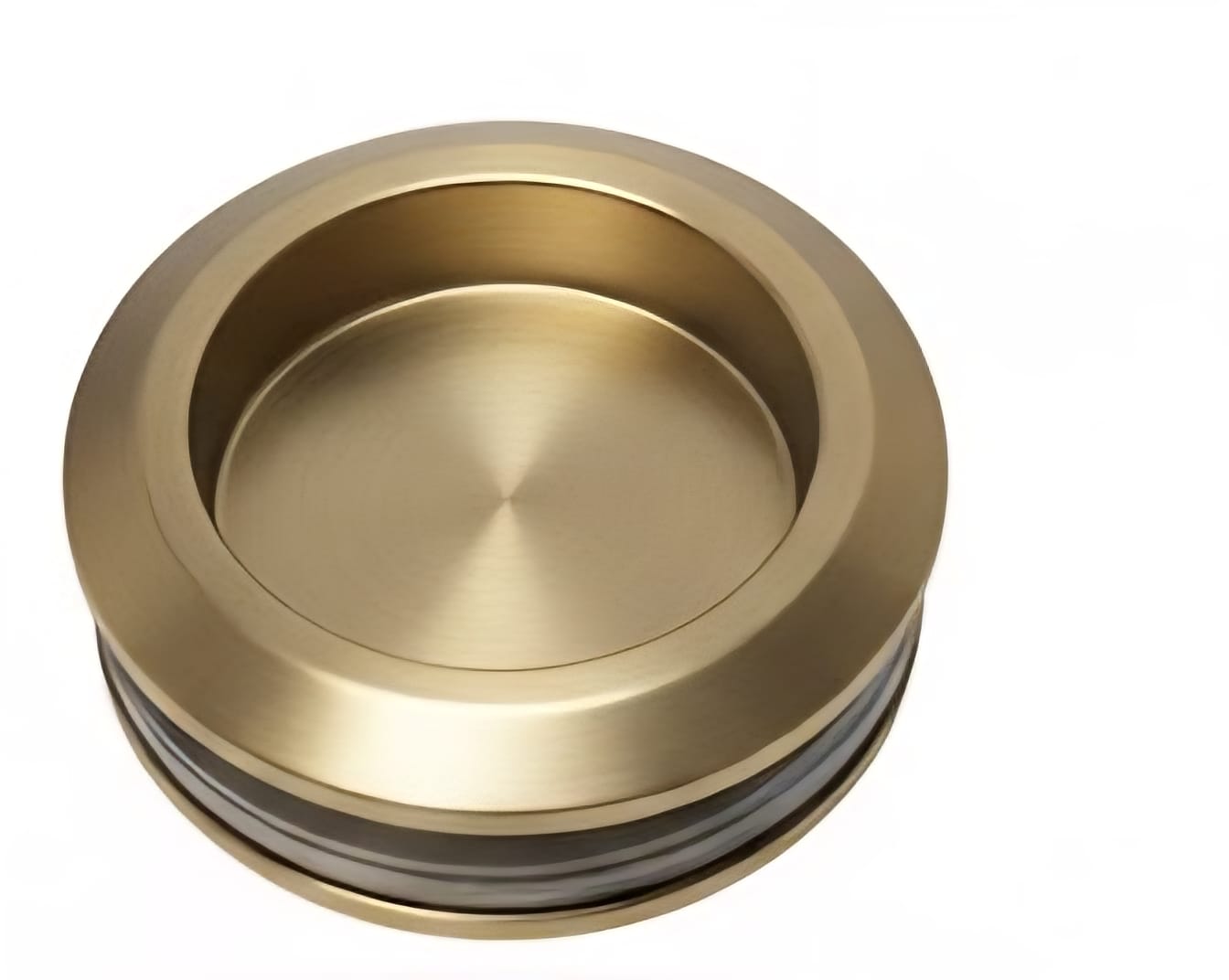 Recessed Round Handle — Brushed Gold