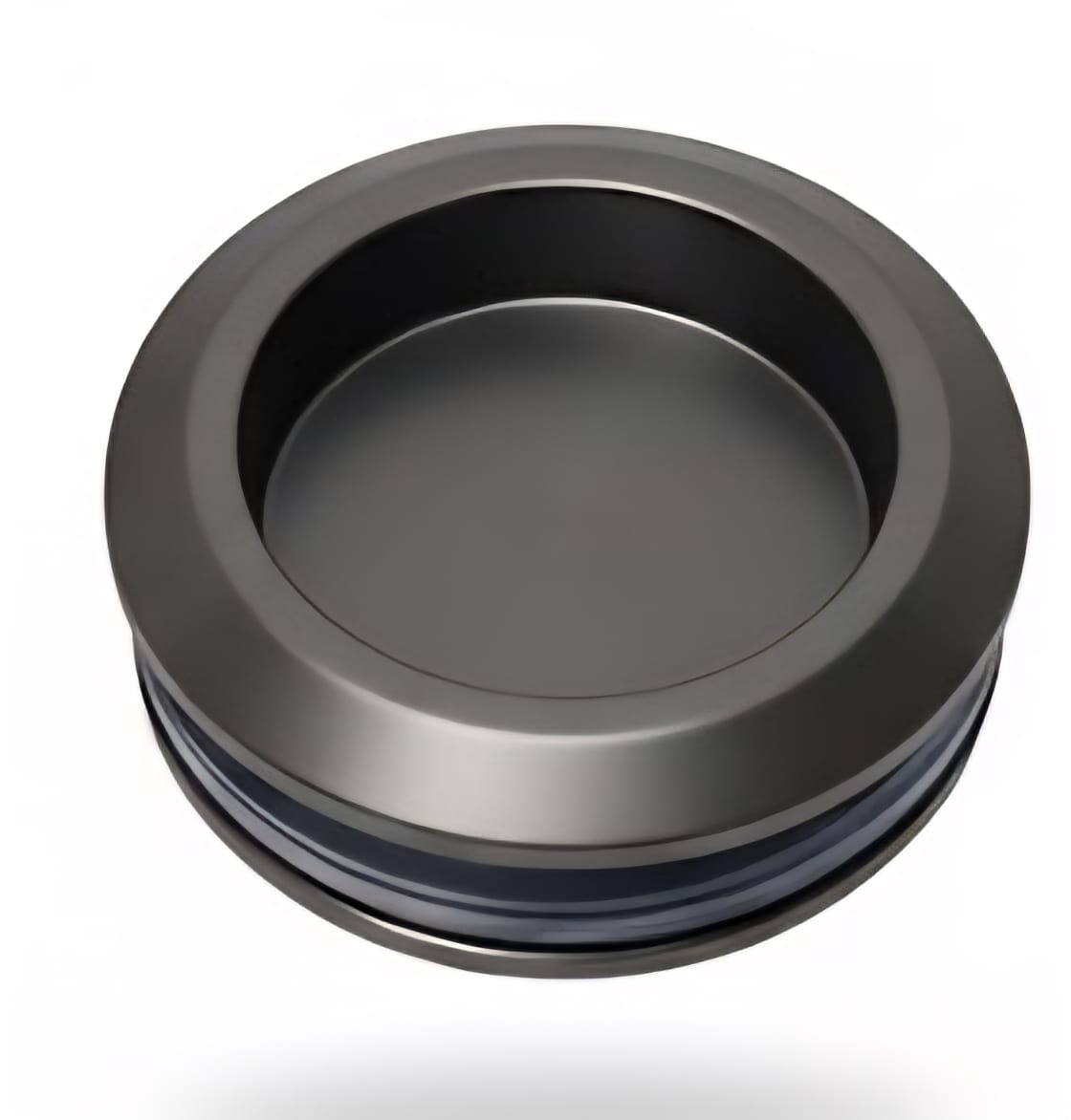 Recessed Round Handle — Gun Metal