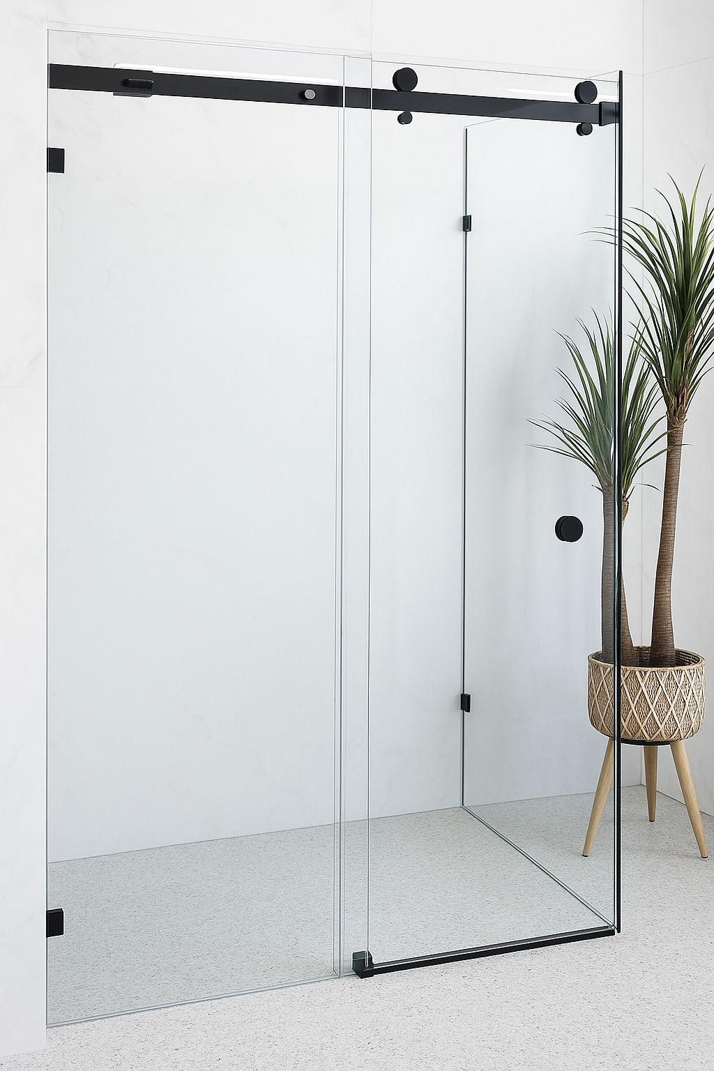 Sliding Door Series (3 panels) with black hardware