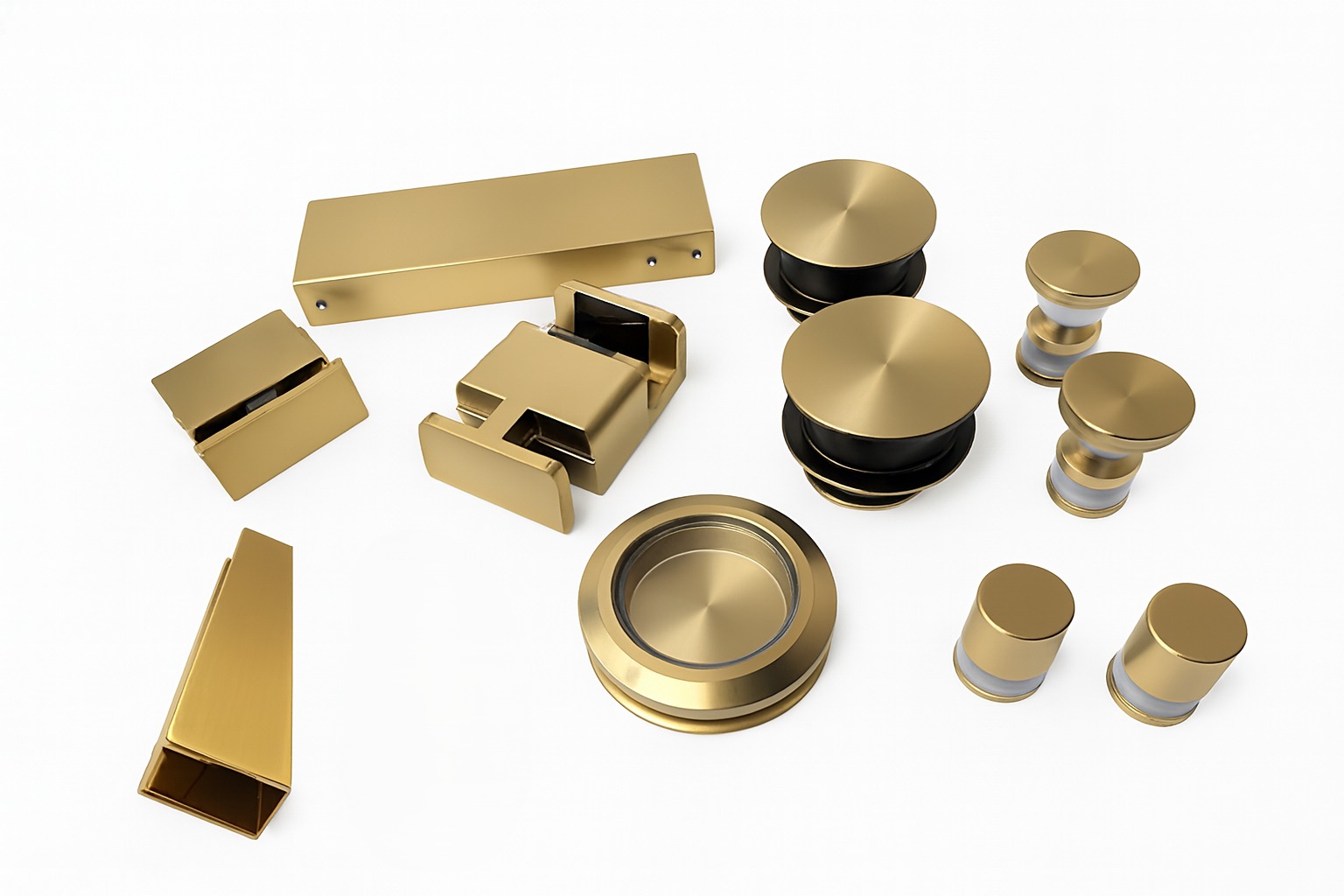 Brushed Gold U-Channel hardware